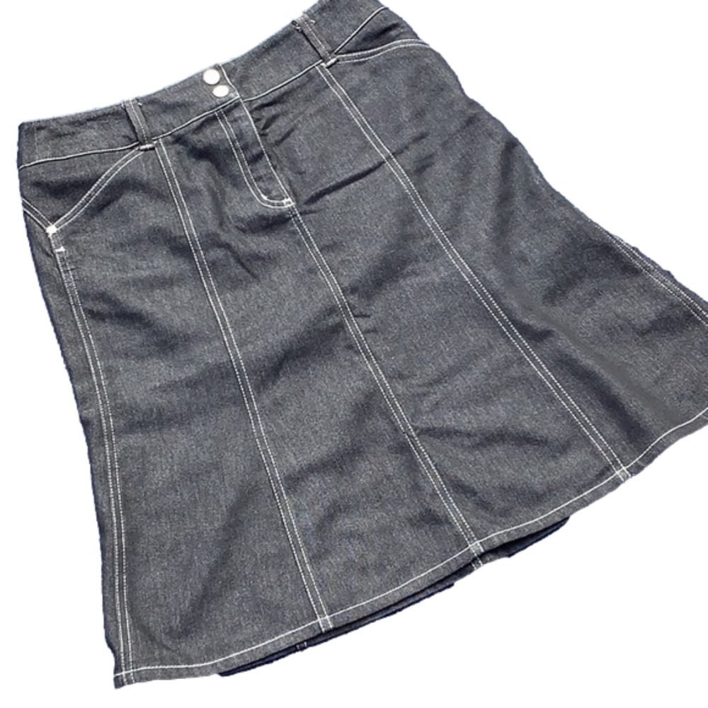 Worth Black Jean Skirt Sz 4